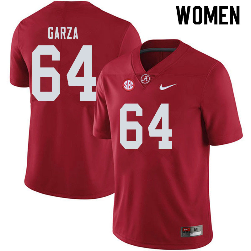 Women #64 Rowdy Garza Alabama Crimson Tide College Football Jerseys Sale-Crimson